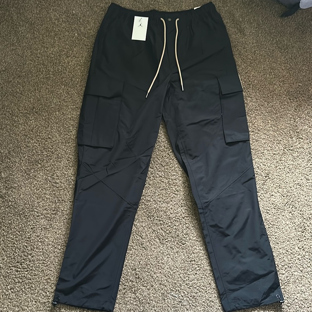 Nike Jordan Flight Heritage Cargo Pants Size Large Black Hemp Men’s